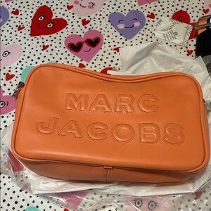 Marc Jacobs Vibrant Orange Leather Pouch